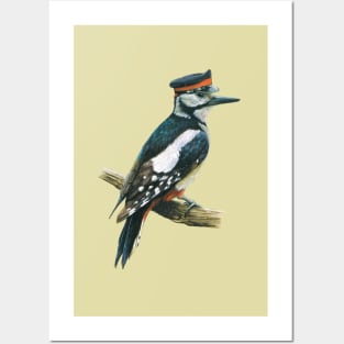 Great spotted woodpecker Posters and Art